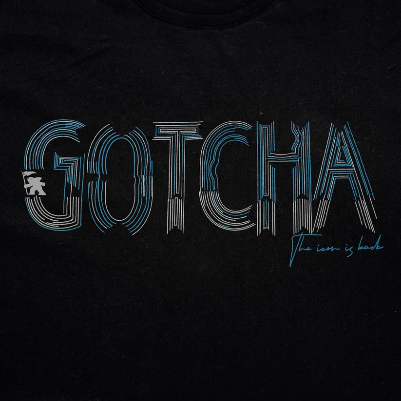 Gotcha logo on black T-shirt