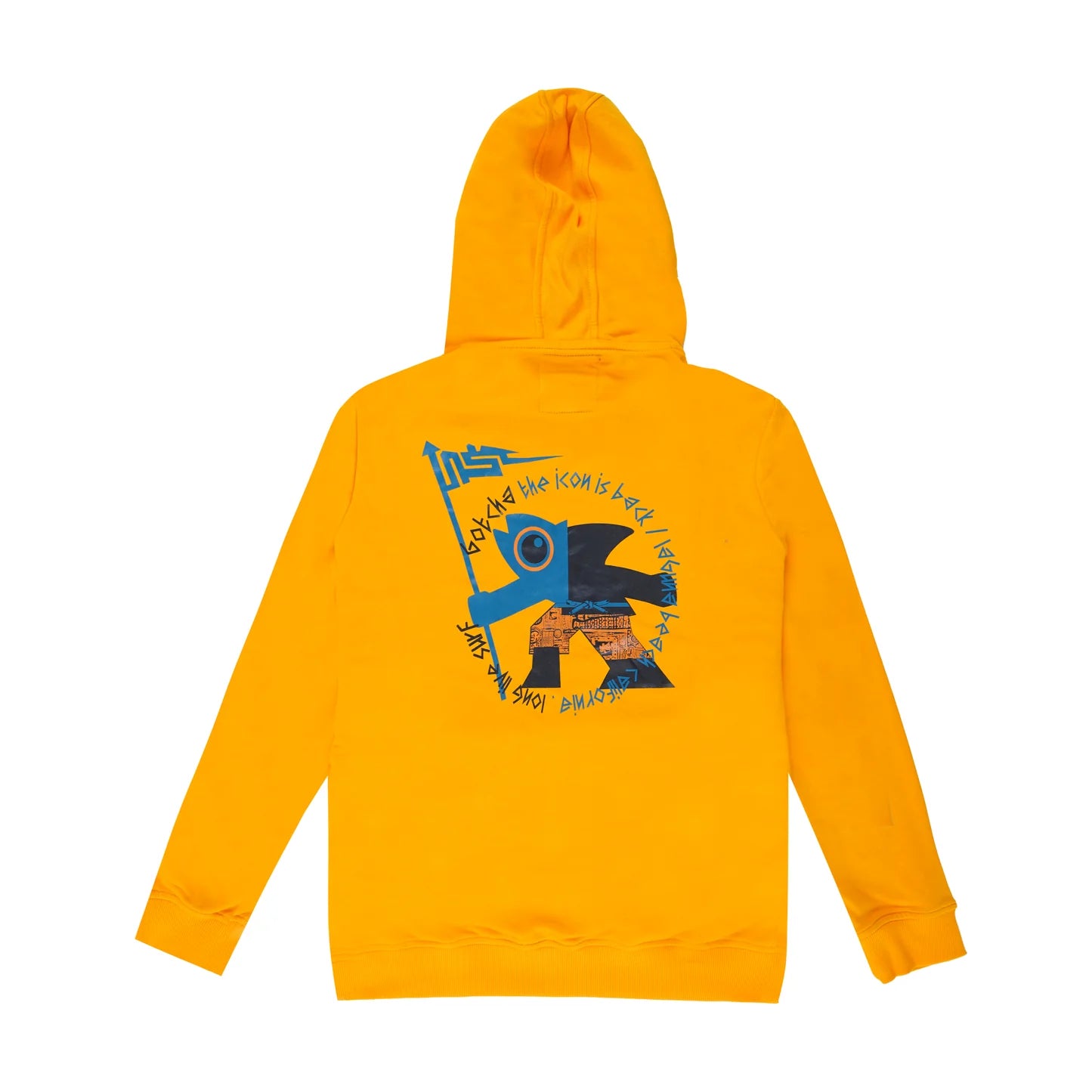 Gotcha Printed saffron hoodie in dubai