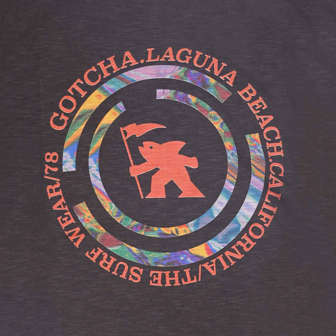 Gotcha logo on T-shirt