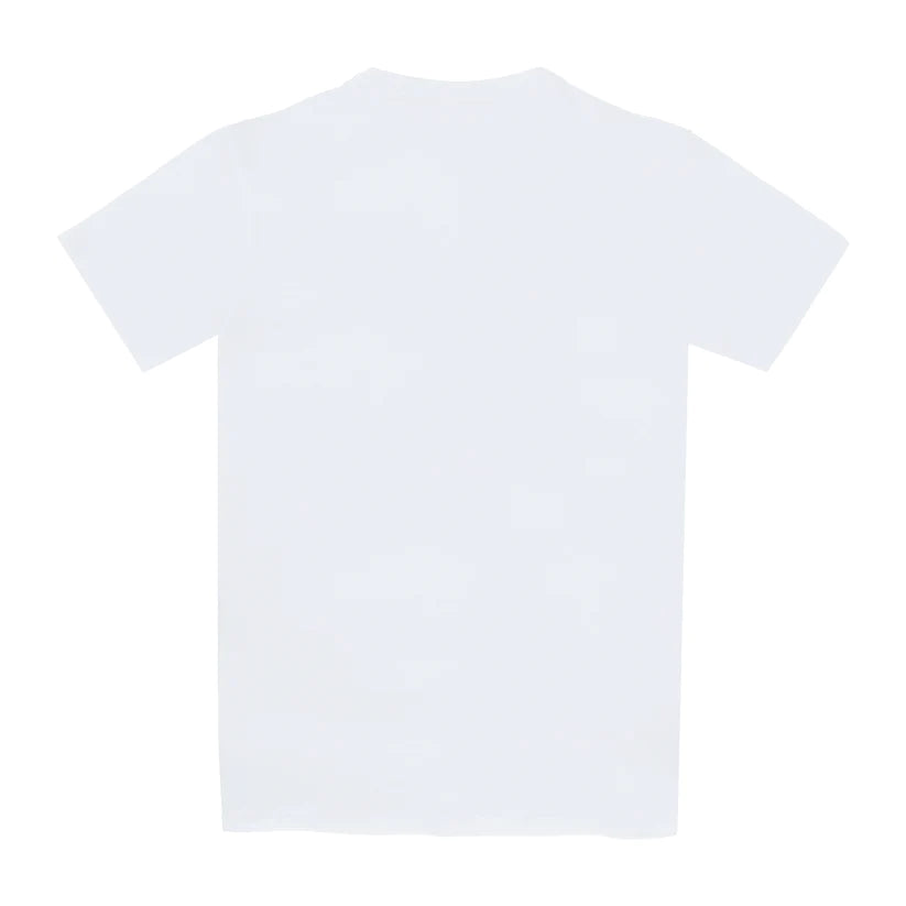 white tee shirt for men back view